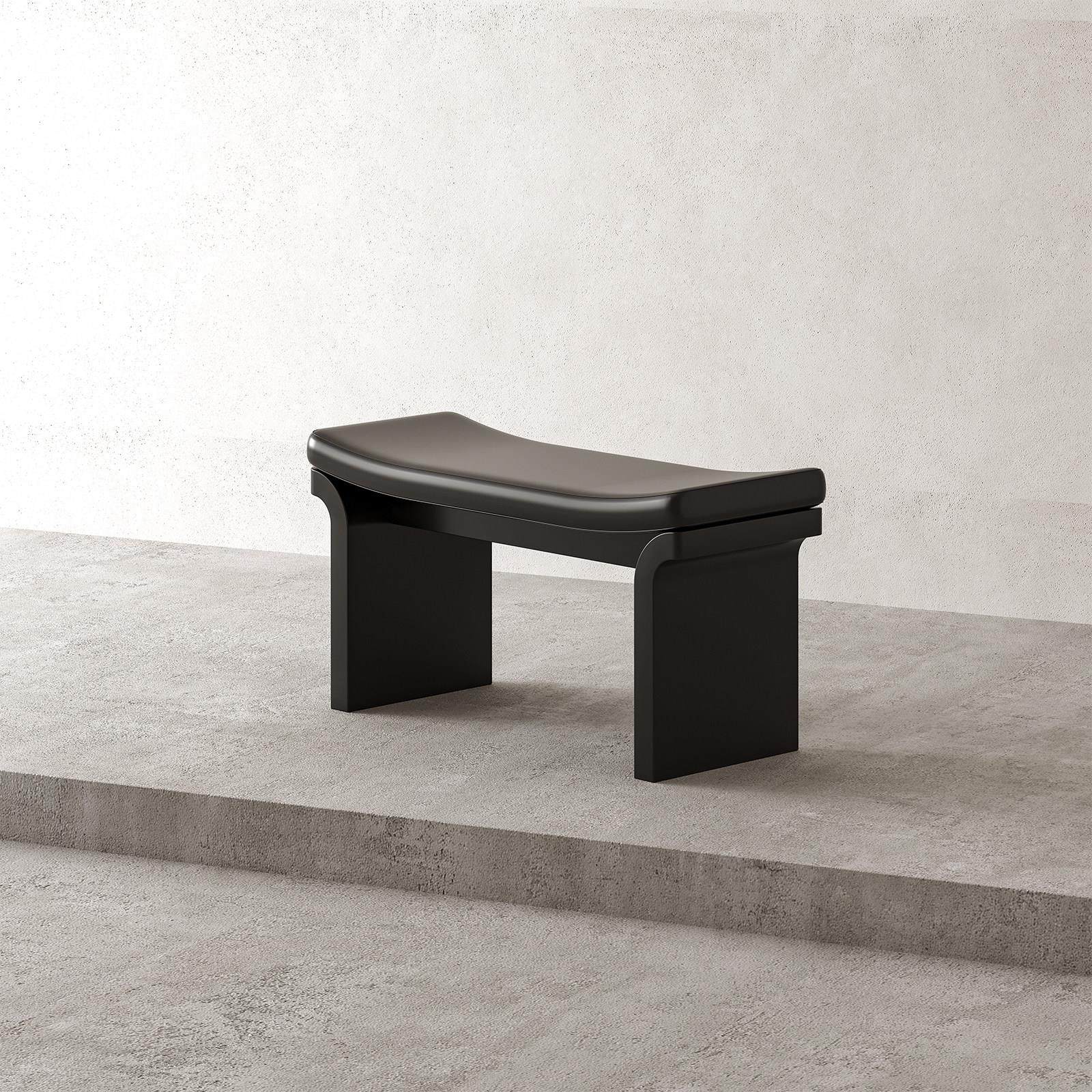 谷及 简约ins风换鞋凳入户门玄关客厅凳子独凳化妆凳皮质实木凳