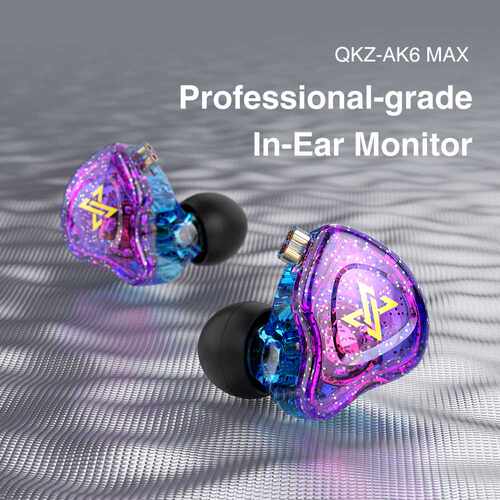 QKZ AK6 MAX入耳式动圈耳机 HiFi音质重低音线控有线耳机 新款