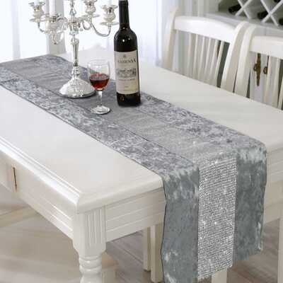 现代纯色亮钻桌旗 时尚runners欧式西餐样板布艺餐厅桌布桌垫