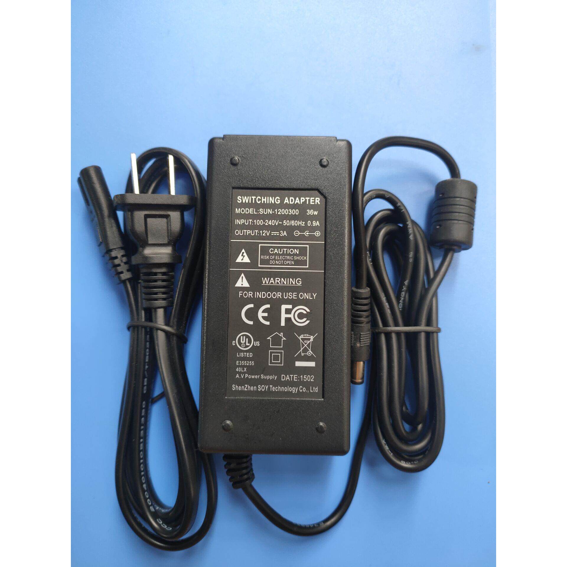 原装SOY索源12V3A电源适配器SUN-1200300 36W电源供应器