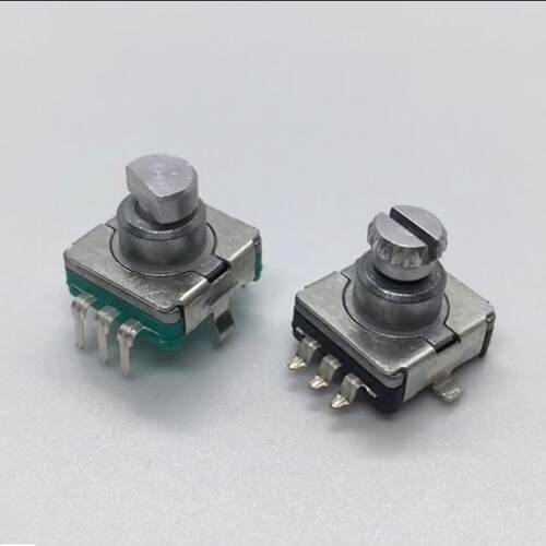 EC11旋转编码器/编码开关数字电位计 薄型短柄 20脉冲 总高12mm