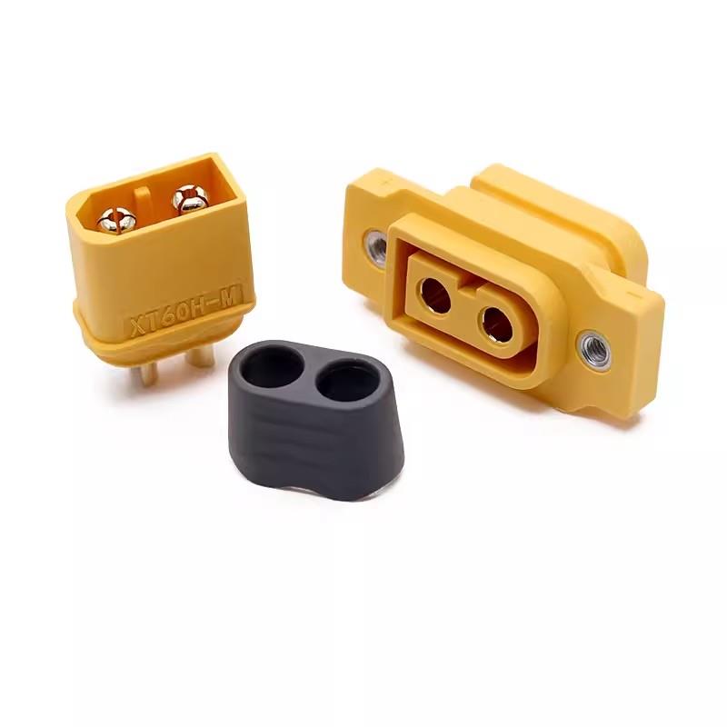 XT60NE-F带M2.5螺母带板内固定座3.5mm母头镀金航模充电插头Amass