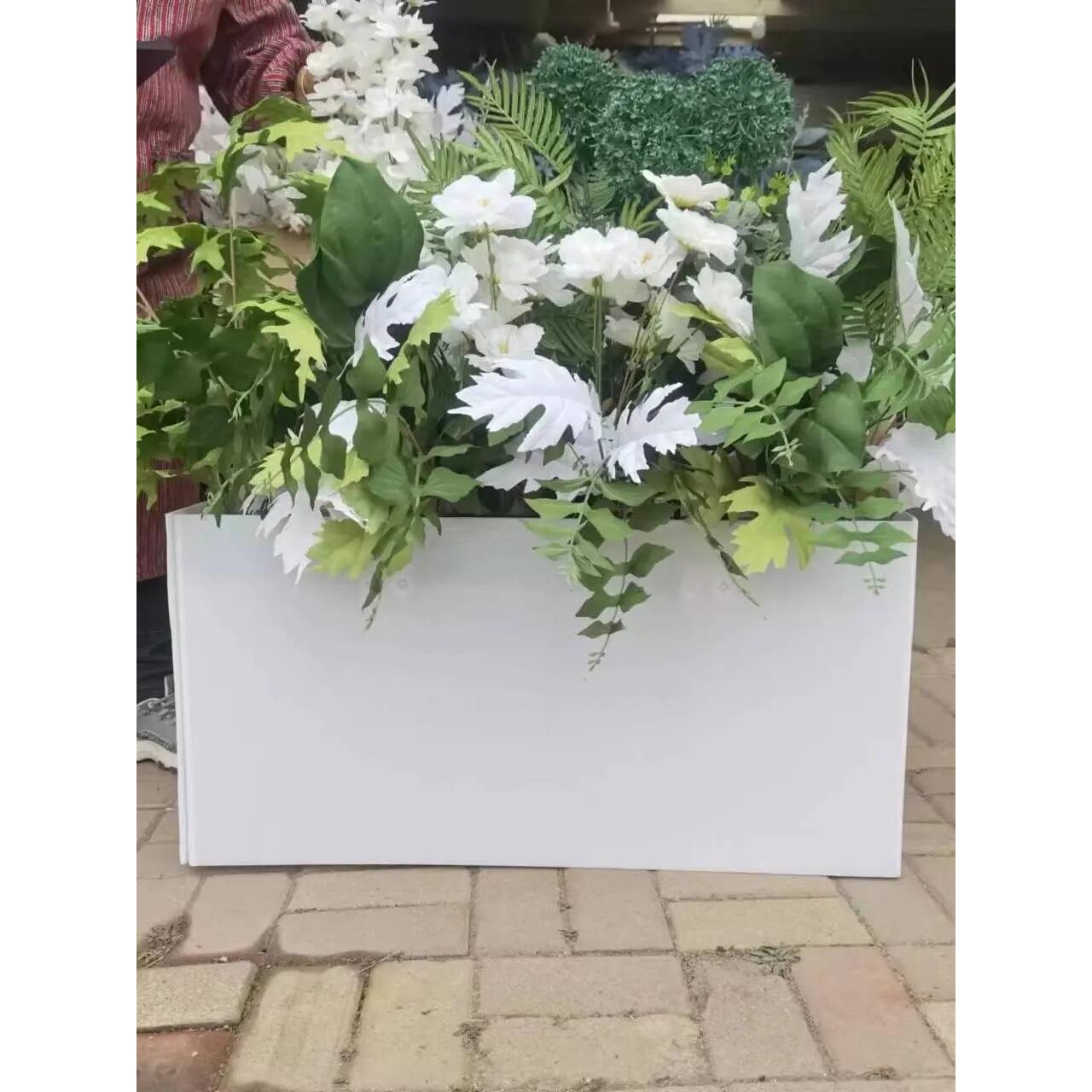 婚礼折叠式花槽插花婚礼大厅道路指南人工地板插花成品户外底座储