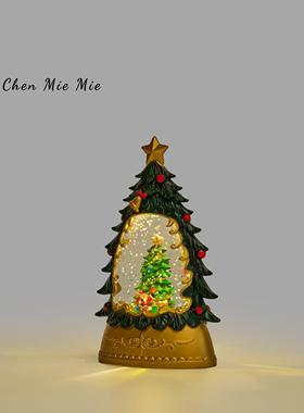 「圣诞节小夜灯装饰品老人圣诞树雪人圣诞灯场景布置氛围摆件礼物