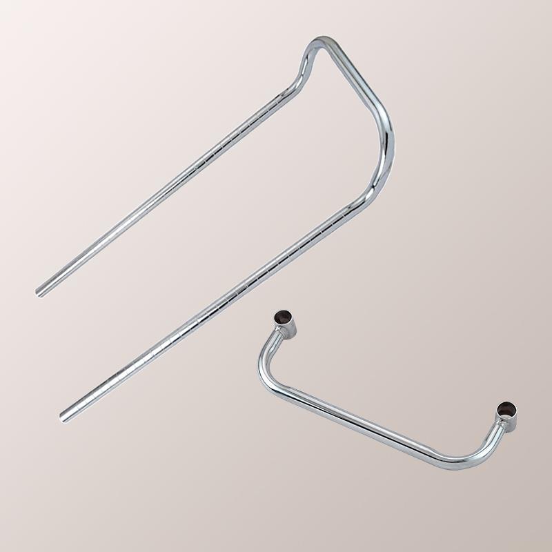 不锈钢色金属线网货架U型把手可拆卸镀铬碳钢N型扶手推车DIY配件