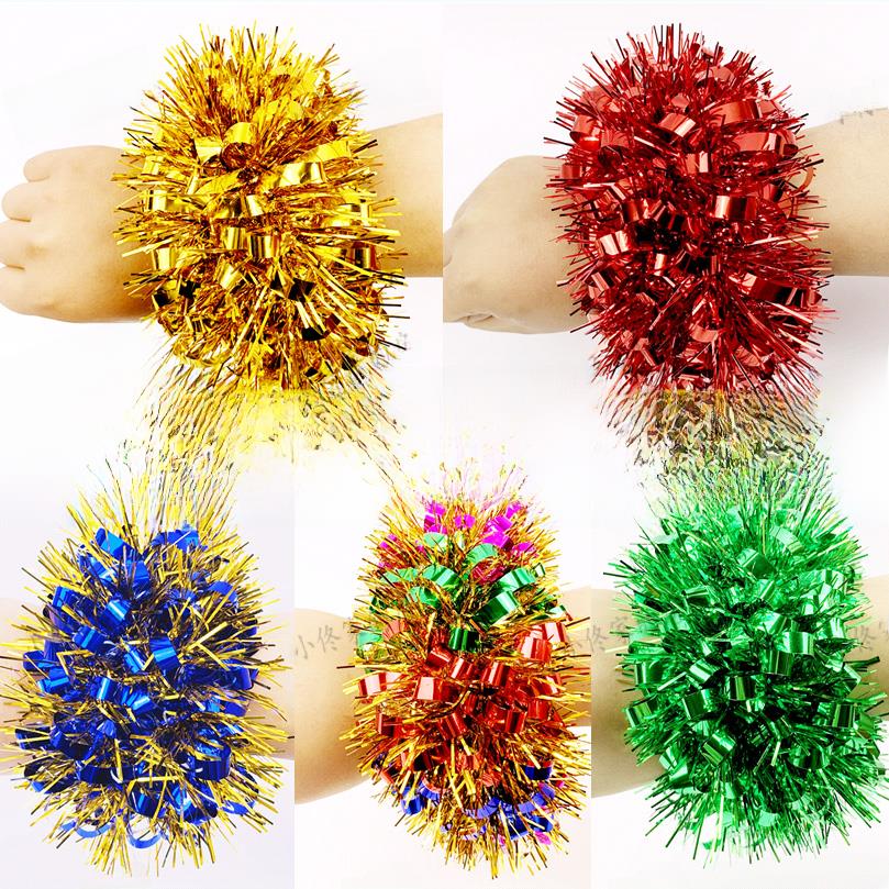 六一儿童亮片手腕花幼儿园跳舞蹈表演出手环花运动会节目道具手花