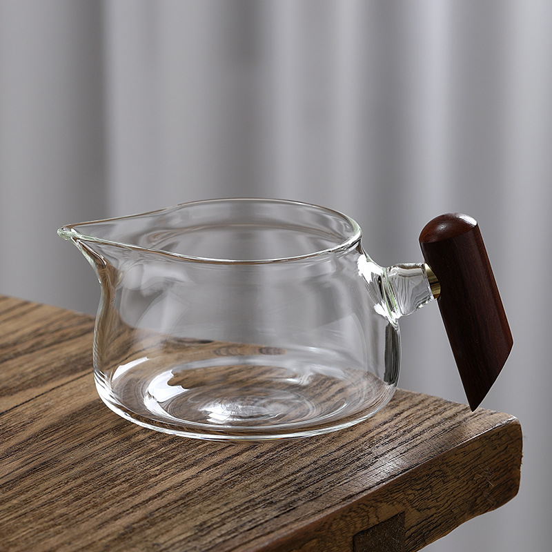 城懿木把公杯加厚耐热公道杯