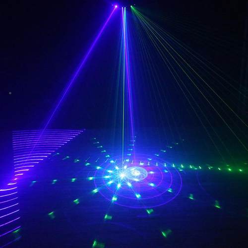 跨境货蓝源六眼扇形光光束灯红绿灯图案声IGB-L607控DMX512舞台灯