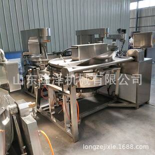 大型山楂裹糖油花炸一体机 榨豆油炸锅 WIH生自动连续式油蚕炸锅