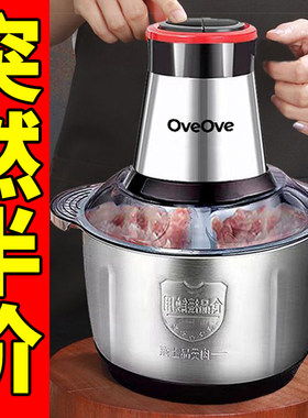 特价】正品纯铜电机不锈钢电动绞肉机家用和面多功能料理蒜泥碎冰