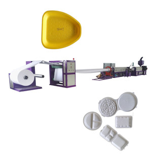 加印logo 发泡吸水托盘机器设备 PSP聚苯型 泡沫餐盒生产线