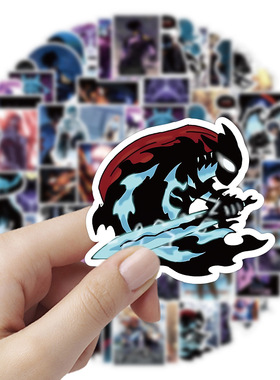 50张韩国漫画我独自升级贴纸行李箱吉他冰箱贴画 solo Leveling