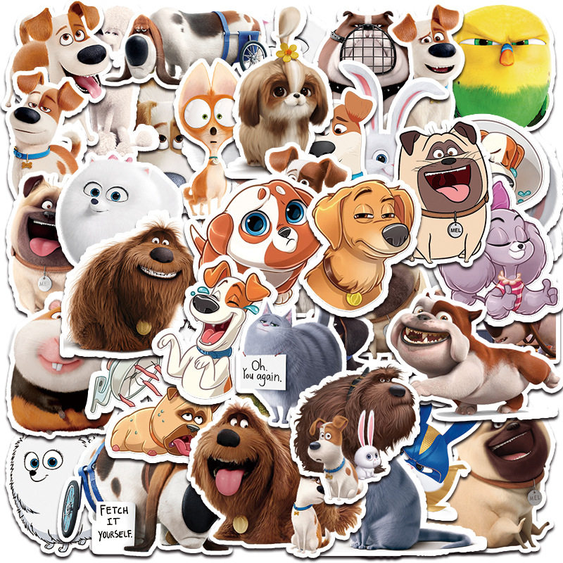 50张爱宠大机密贴纸电脑手机保温杯贴画 The Secret Life of Pets