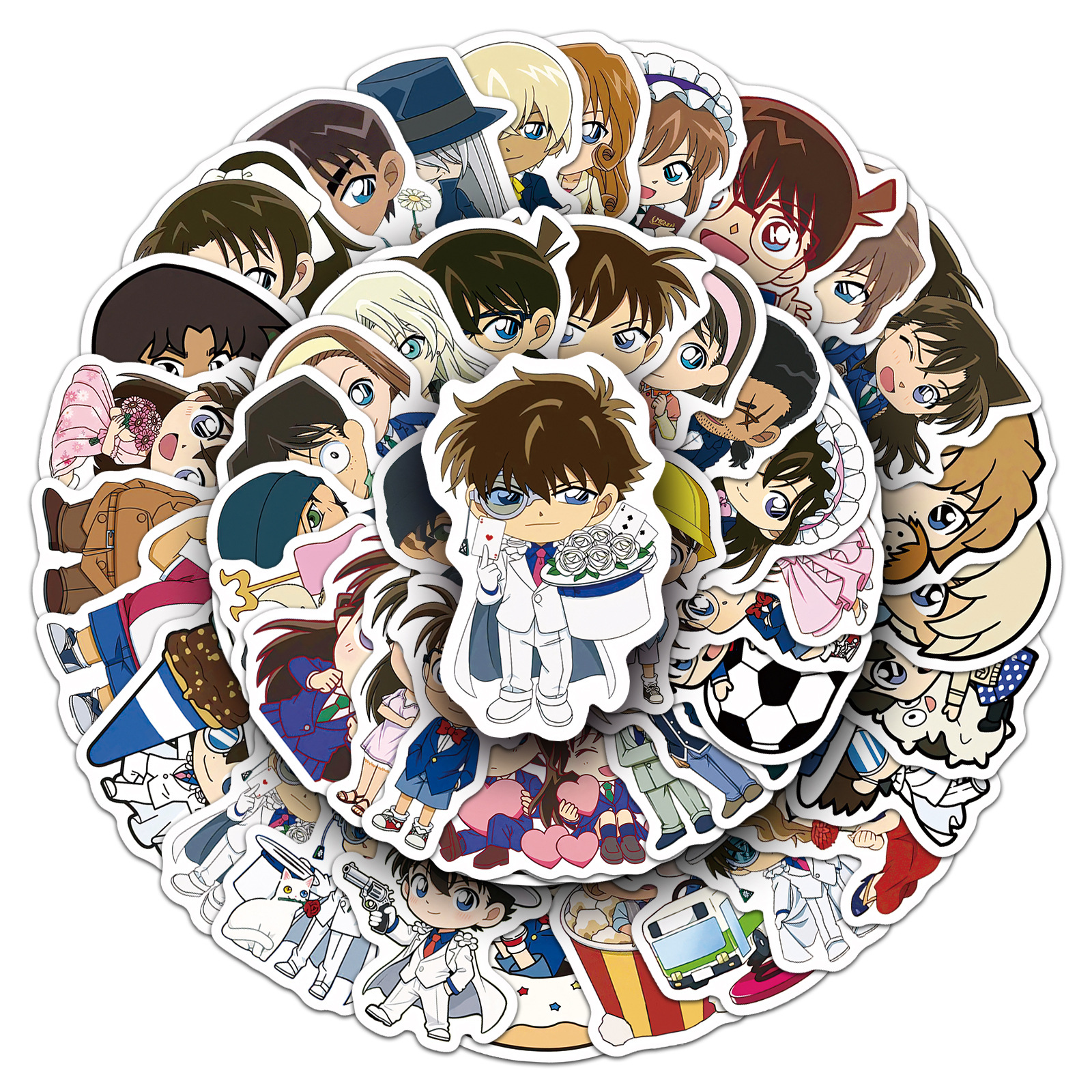 50张Q版名侦探柯南贴纸动漫电脑