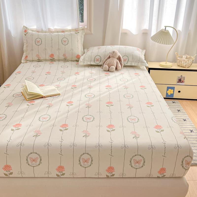 定制全棉小清新床笠1米1.2x1.35x1.5x1.8x1.9x2.2m榻榻米床套床包