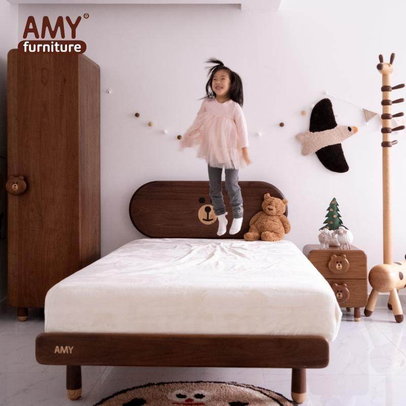 AMY榏镁顽皮熊儿童床宝宝床实木床1.5米1.2m1.5m1.35m1.5m1.2m1.5,住宅家具,儿童拼接床,淘宝优惠券,粉丝福利购,淘宝优惠卷