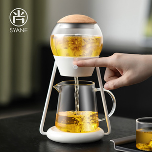 全自动202s3新款 懒人茶具套装 轻奢高档功夫茶杯家用神器玻璃泡茶
