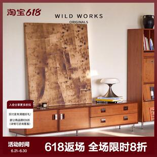 野作原创中古马塞尔电视柜实木客厅家用落地包豪斯抽屉储物柜高级
