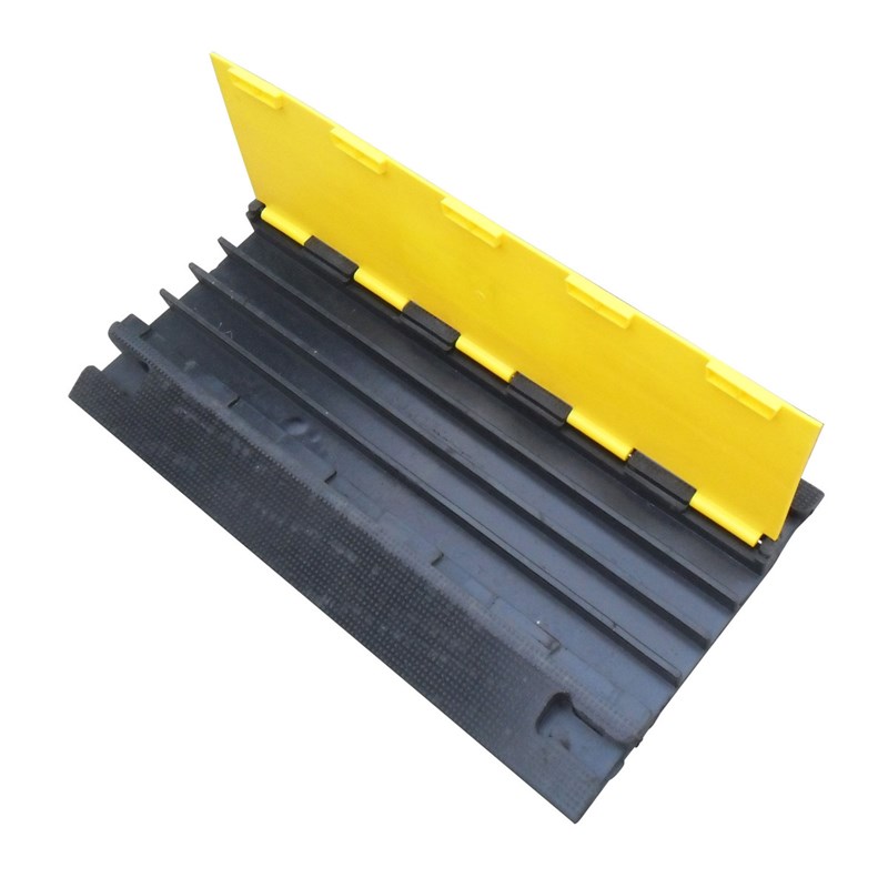 PVC盖板大线槽减速带穿线板过线桥施工穿线水管电缆板