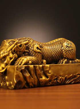 全黄铜吐水吸水兽蚣蝮镇避水瑞兽玄关酒柜办公桌装饰摆饰吸水兽