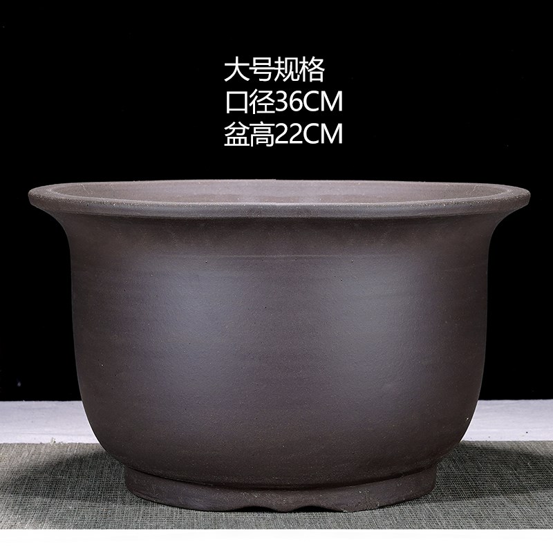 紫砂花盆大口径种树特大号陶瓷特价种菜盆景花盆绿萝花盆家用