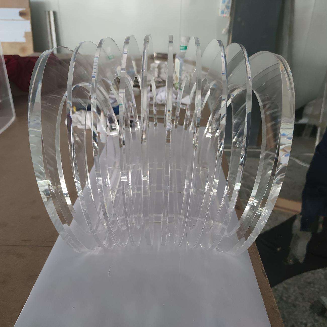 亚克力透明展台有机玻璃心型艺术品大型实验箱心型雕刻水箱仪器