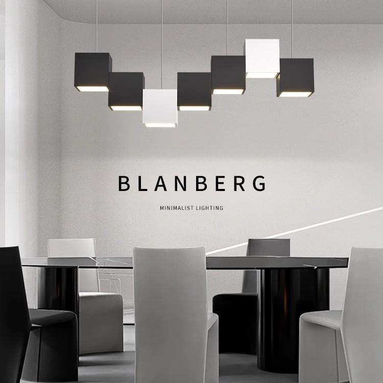 意极简黑白魔方灯方块创意吊灯现代简约风格吧台餐桌艺术餐厅吊灯