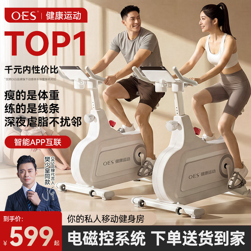 OES动感单车家用款健身室内运动锻炼小型脚踏自行车减肥专用器材