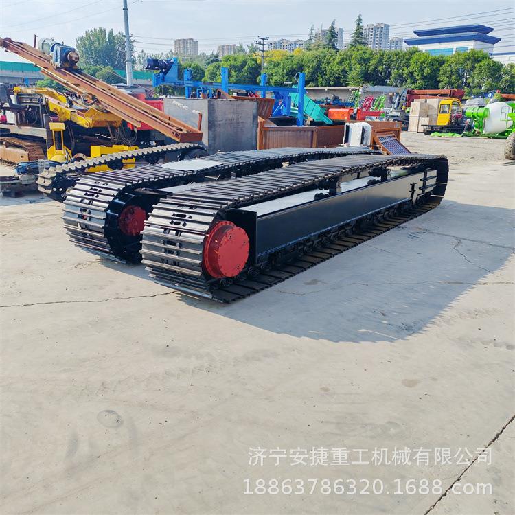 40吨液压行走履带底盘电动液压站履带底盘总成滚筛机行走铁链轨