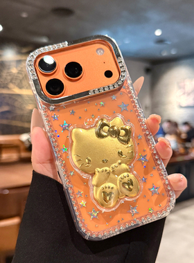 适用苹果17promax女新款手机壳iPhone17pro不会撞壳可爱16prohellokitty15小众高级感14巨好看13防摔保护套