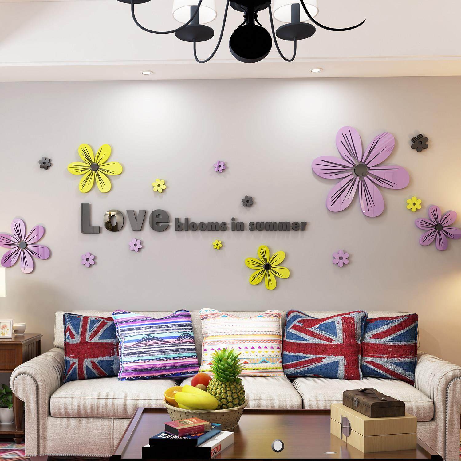 亚克力3d立体墙贴客厅沙发电视背景墙面装饰品贴画卧室床头自粘