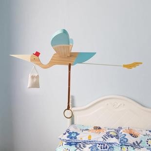 朴坊同款创意儿童房间空中送子鸟挂件幼儿园悬挂装饰飞鸟平衡吊饰