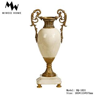 欧洲经典铜与陶瓷奖杯花瓶，书柜，电视柜，博古架家居装饰新家居
