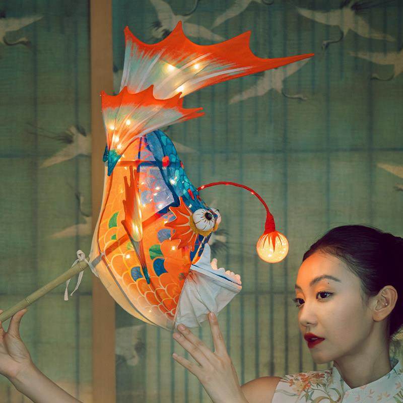 王的手创 安康鱼灯笼手工DIY材料包花灯竹编中式古风2025新年国潮,节庆用品/礼品,灯笼,淘宝优惠券,粉丝福利购,淘宝优惠卷
