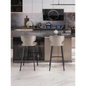北欧轻奢吧台椅子轻奢家用现代简约吧椅高脚凳设计师款 岛台高脚椅