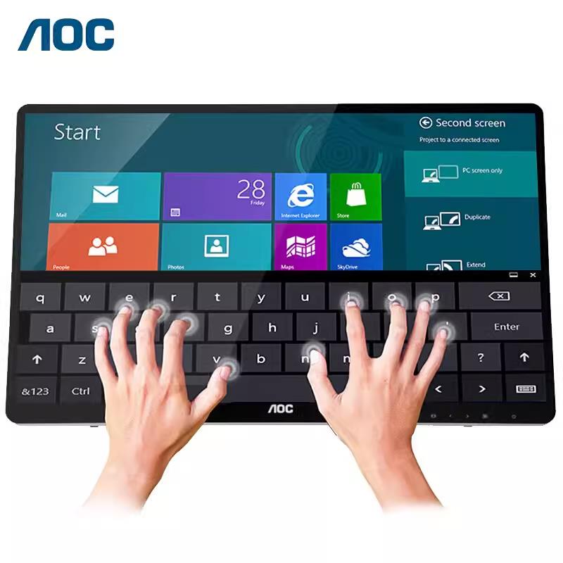 AOC触摸电容屏E2272PWUT/BS工控嵌入台式电脑液晶触摸显示器24P2T