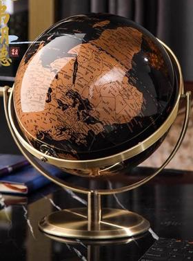 弗朗德地球仪办公室摆件现代轻奢桌面上装饰乔迁开业礼品家居饰品