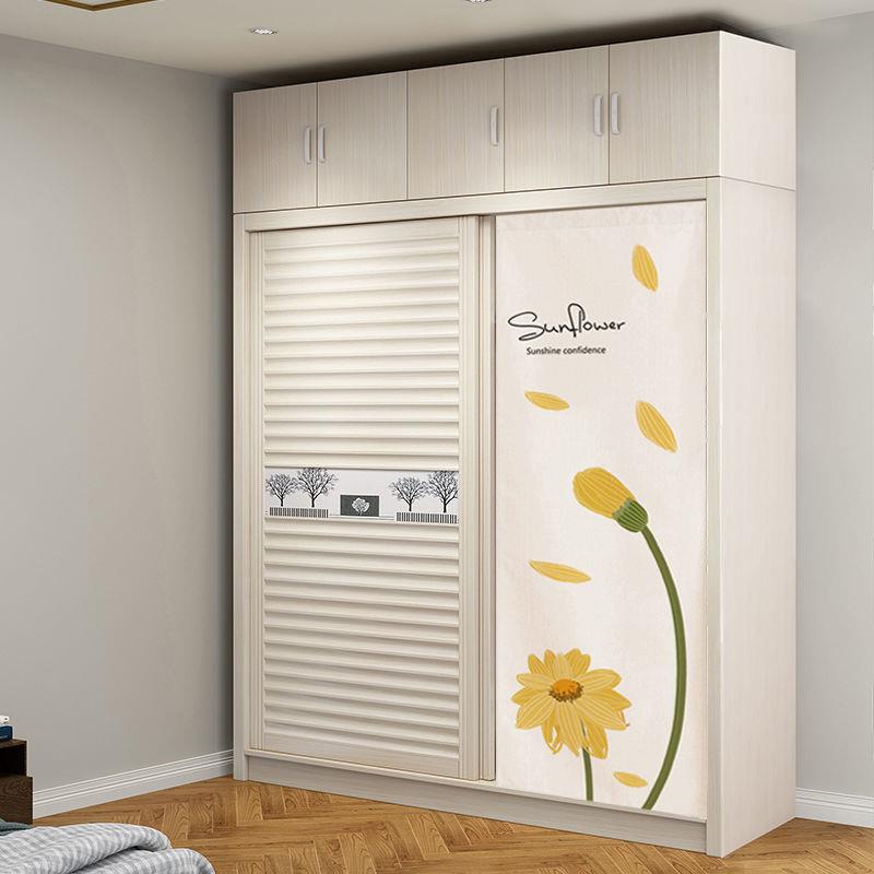 衣柜防尘帘开放式魔术贴衣帽间自粘书橱柜子镜子遮挡隔断家用卧室