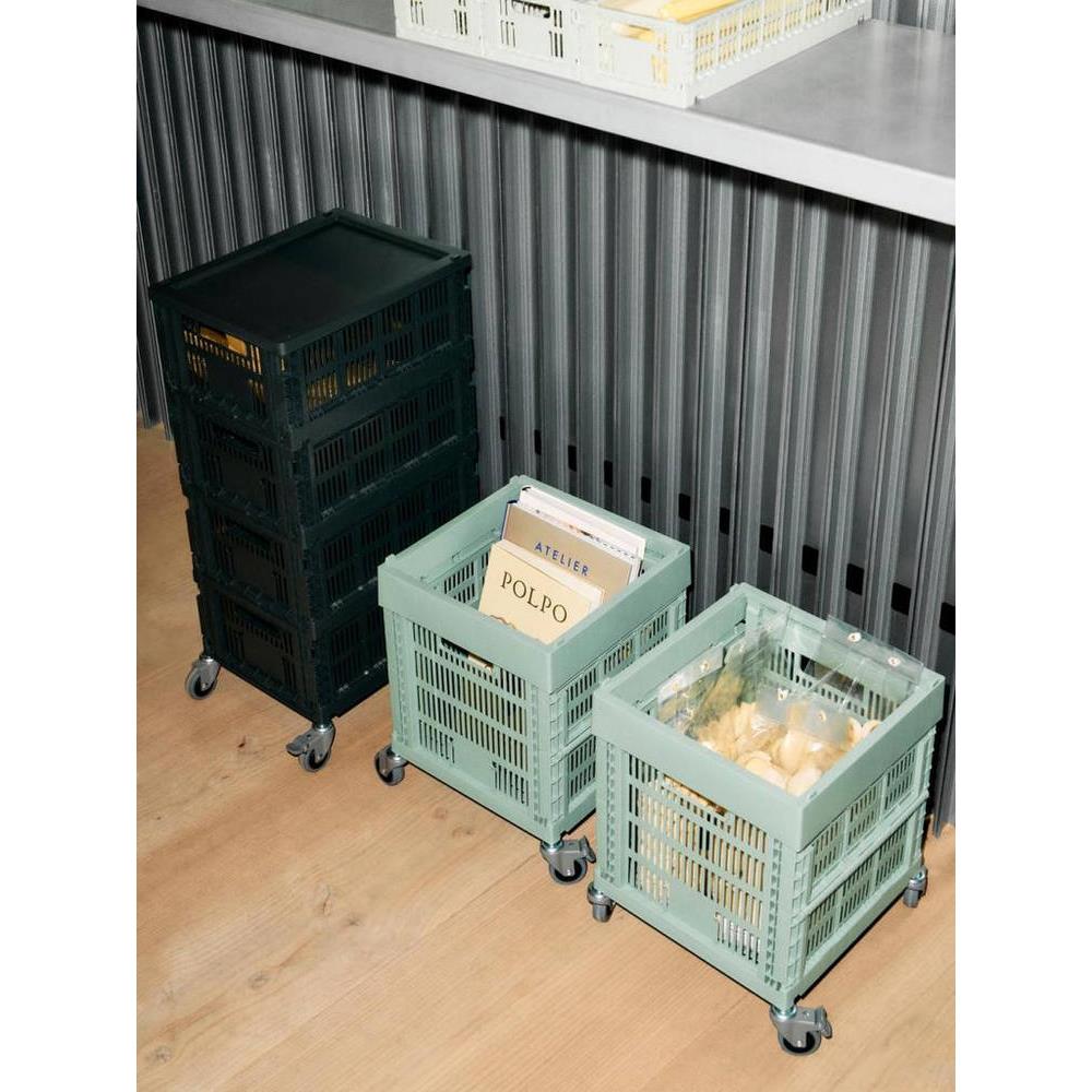 今日商铺官方授权HAY crate 新款中号方形折叠塑料收纳筐可堆叠