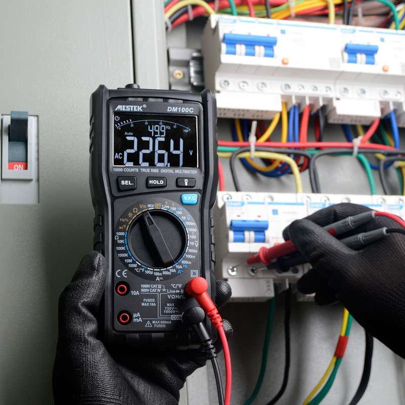 迈斯泰克DM100C数字万用表手自一体多功能数显防烧电工表