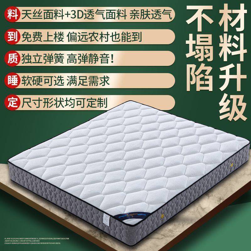 席梦思BAG床垫软厚硬两用20cm1.m8米1.5家双人经济型椰用棕弹簧床