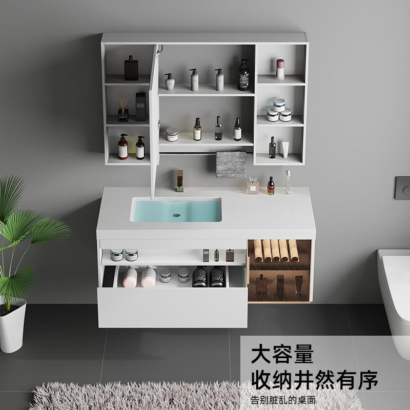 ES组GN617实浴室柜合岩板盆木洗漱台洗脸洗手台盆卫生间柜