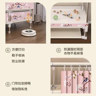 带抽屉双人N 7T济易布衣简柜出租房家用卧钢架室组装 16CT20经型收