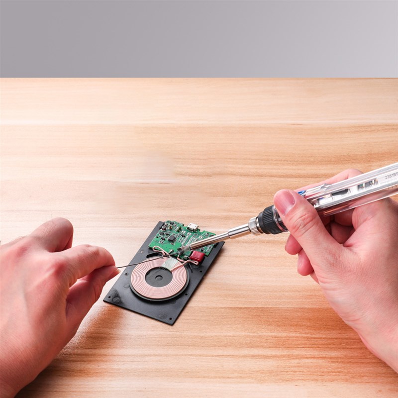 T12电烙铁可调温便携焊锡台t12烙铁头72W速热无数显透明烙铁 航模