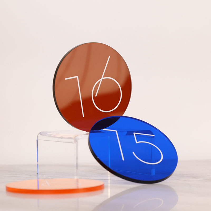 数字号码牌编号亚克力贴墙上号牌自粘防水机台标识牌机器定制设备