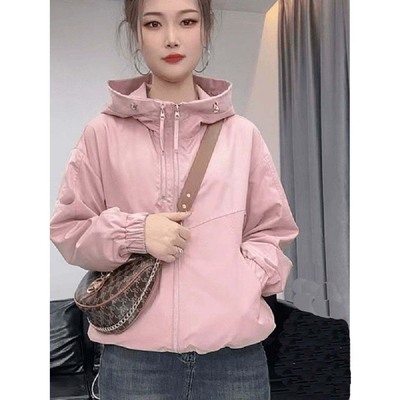 运动休闲外套女春装冲锋衣2025新款欧货爆款洋气妈妈连帽防晒开衫