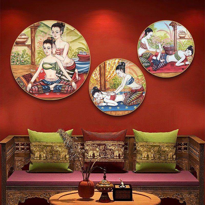 东南亚风格挂画泰国健康中心装饰画按摩店墙面装饰风格壁画墙面贴,家居饰品,现代装饰画,淘宝优惠券,粉丝福利购,淘宝优惠卷