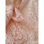 浅橙色粉色骨线定位睫毛蕾丝优雅 旗袍礼服定制服装 材料配件裁剪