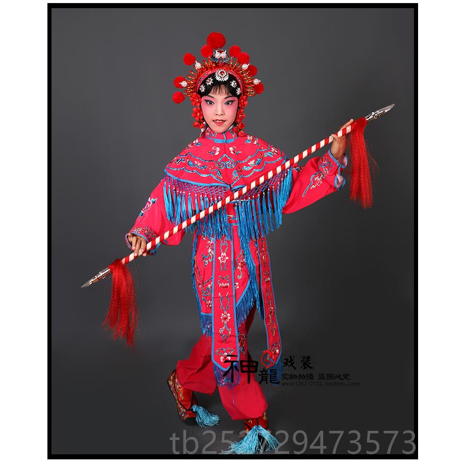 高档京越剧戏衣曲戏剧演出服装 刀女马旦武女兵女将旦兵 戏服