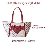 【 Rabbit Dream Guide 】 Leilei series bags, checkered lace strap, large capacity tote bag, commuting pain bag, Leilei Bag, large capacity thumbnail 5